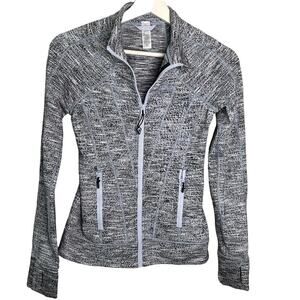Ivivva Logo Long Sleeve Full Zip Track Jacket Heather Gray Girls 12